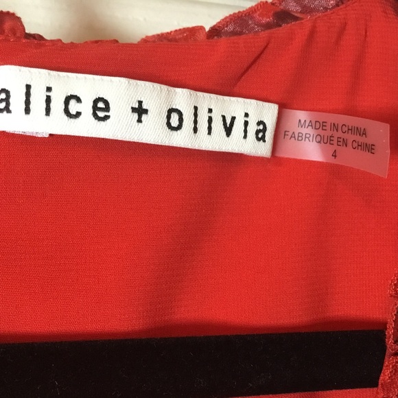 Alice + Olivia Sleeveless Silk Blend Floral Ruffled Dress - 4 - Picture 9 of 11